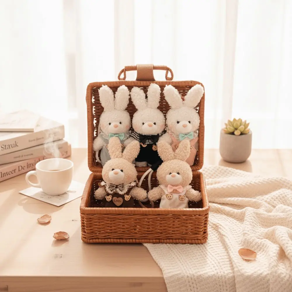 Creativo appeso orso ciondolo in peluche morbido cartone animato peluche bambola portachiavi peluche carino peluche coniglio portachiavi uso quotidiano