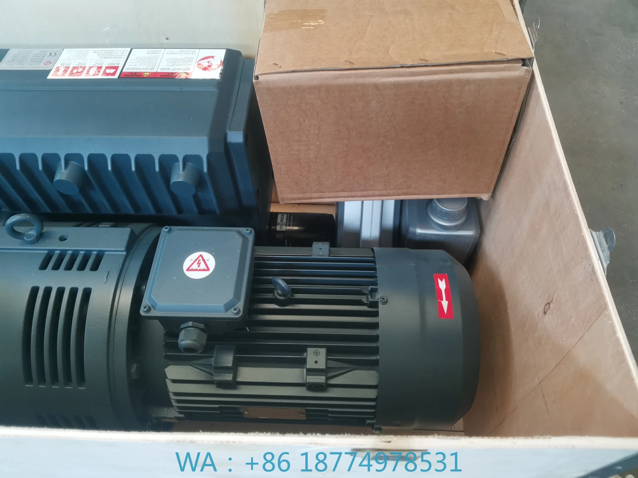 Vane Oil Lubrication Vacuum Pump W1.302 Dry Running Air Vacuum PumpsCE 7.5KW Oil Sealed 302m3/h Air Pumps 0.1~0.5mbar Rotary