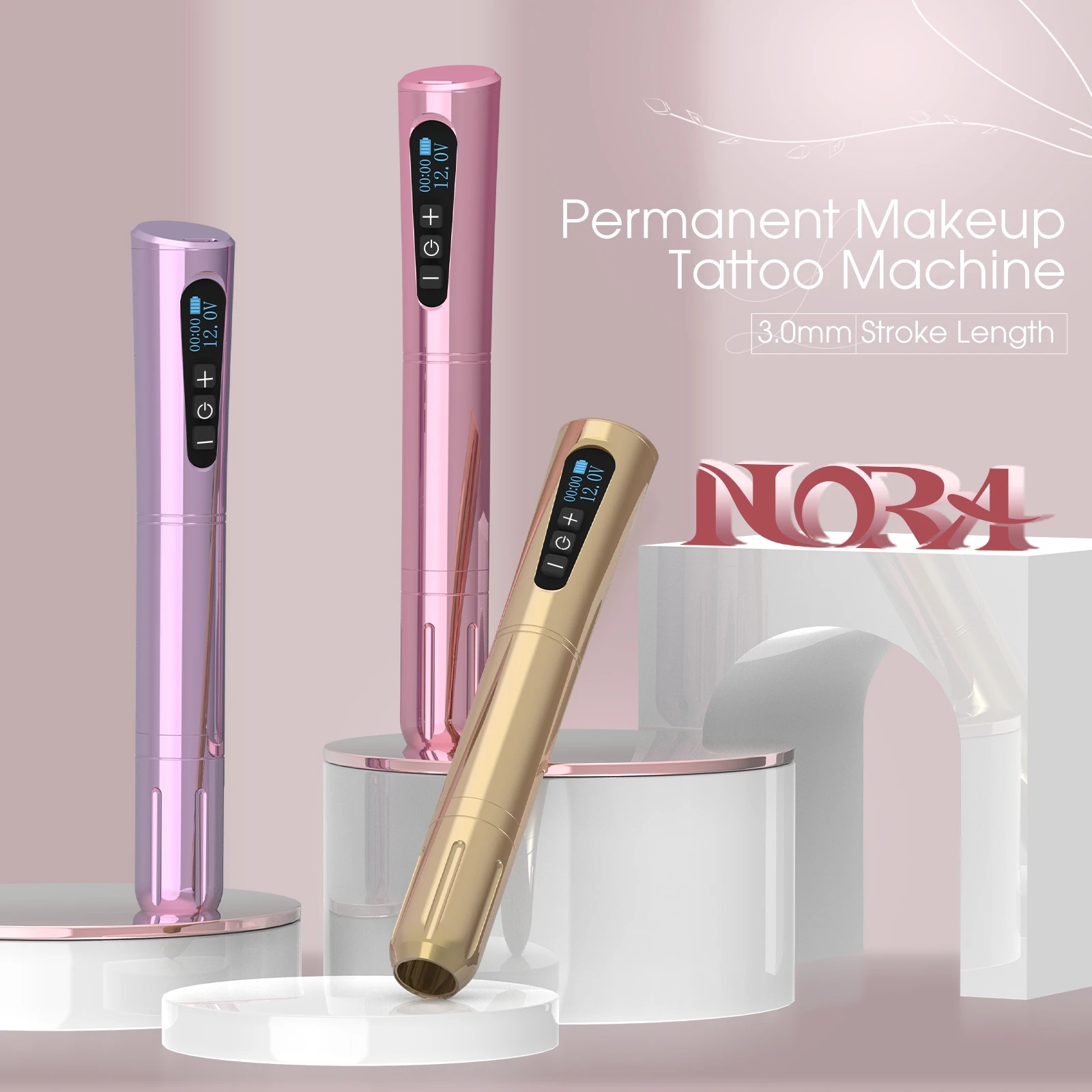 

POPU NORA Permanent Makeup Wireless PMU Tattoo Machine Pen Microblading Eyebrow Lip for Cartridge Tattoo Needles Tattoo Supplies