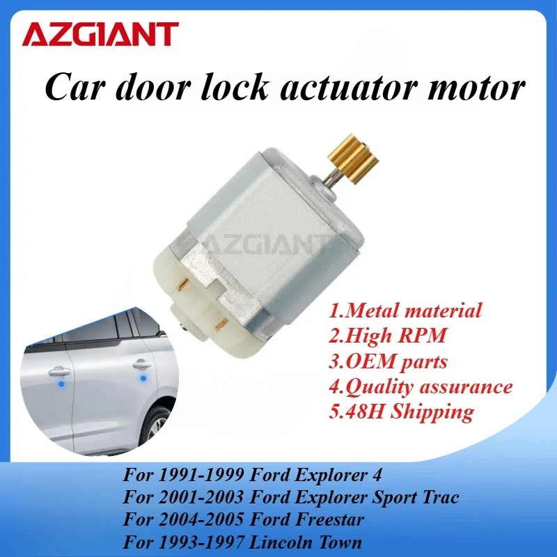 

AZGIANT Car door lock actuator motor for Ford Explorer 4/Ford Explorer Sport Trac/Ford Freestar/Lincoln Town 9 teeth new parts