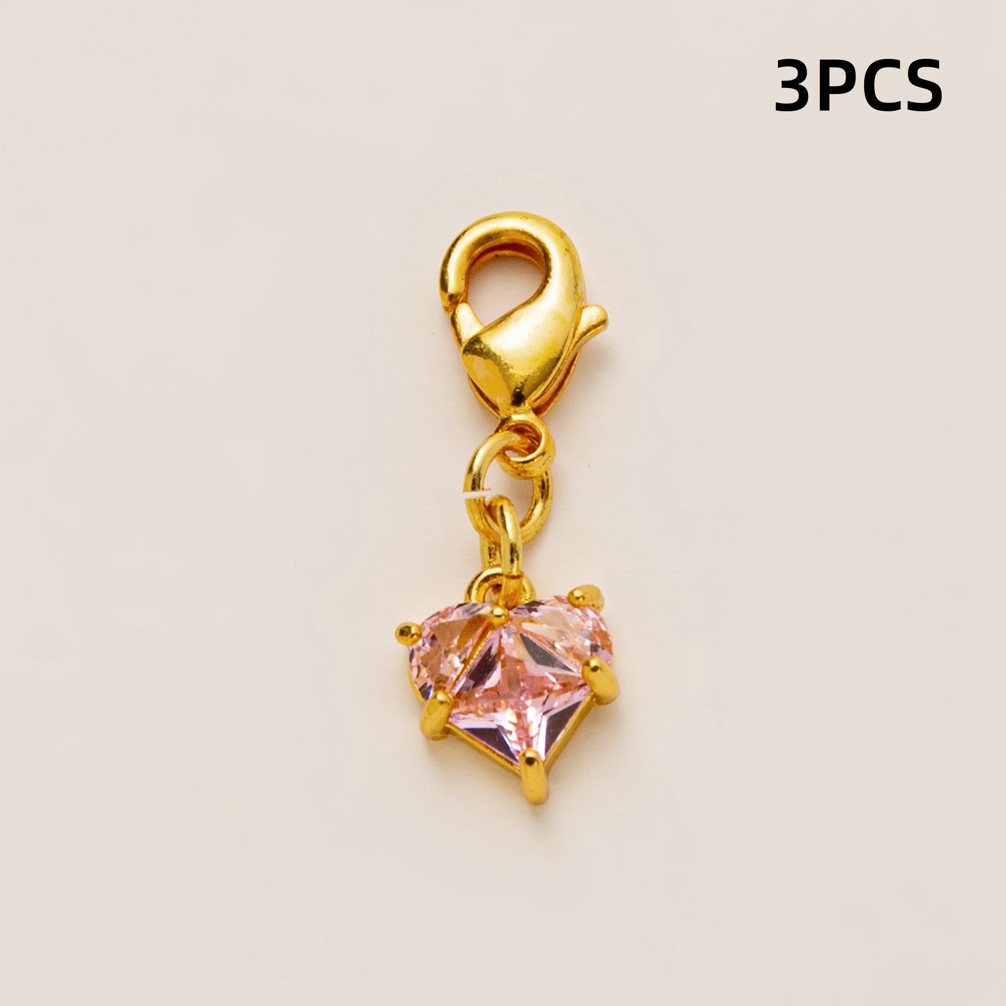 3 Stück Dopamin-Anhänger im modischen, farbenfrohen Apfel-Herz-Design zum Selbermachen für Schmuck. – Detail 6