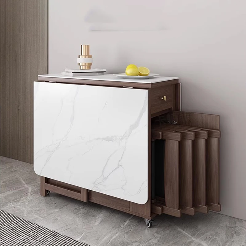 

Luxury Modern Dining Tables With Chairs Dark Foldable Unique Dining Tables Italian Design Table A Manger Pliante Furniture Home