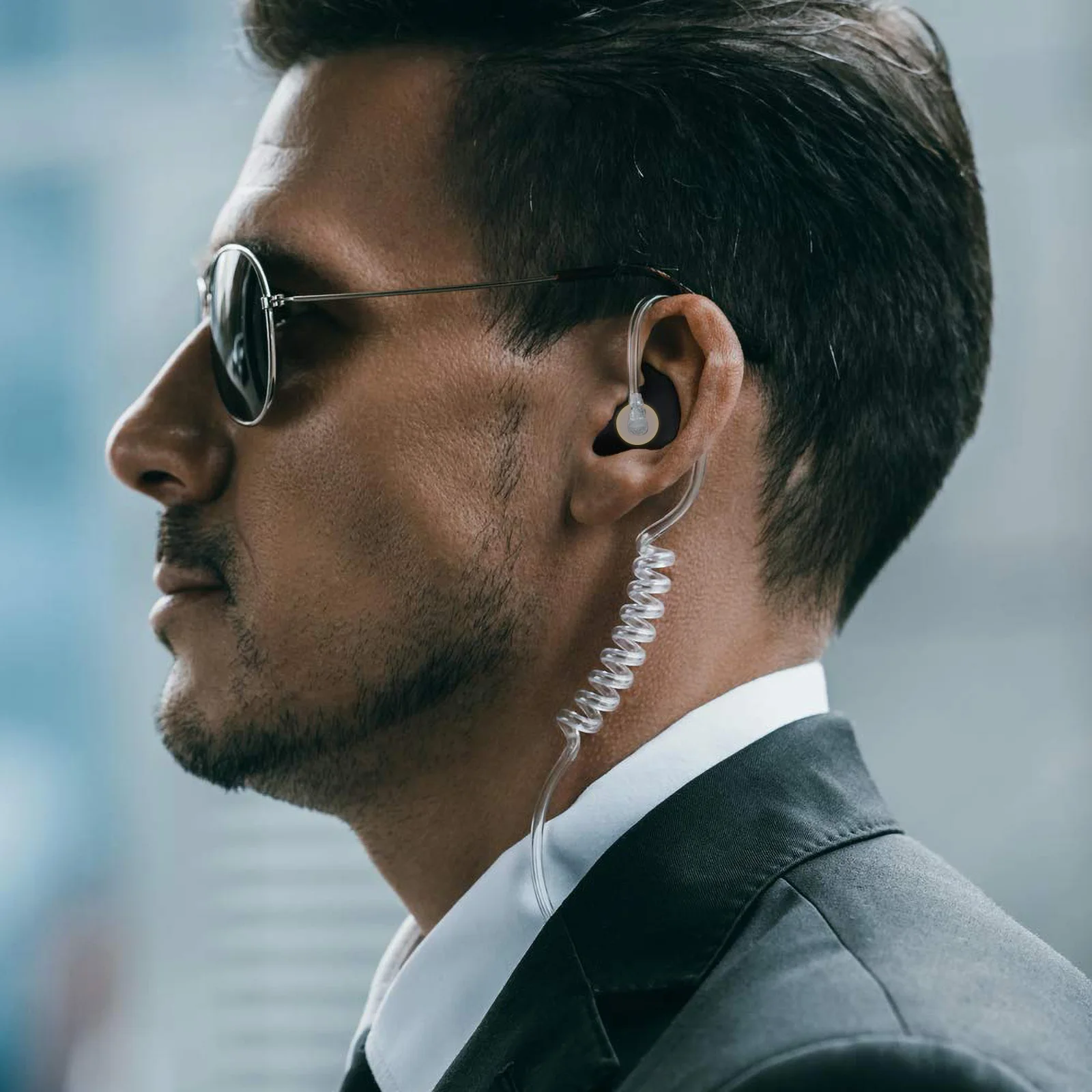

2Pcs Earphone Accessories Durable Clear Acoustic Tube Replacement Over the ear PVC Pipe For Security Supermarkets