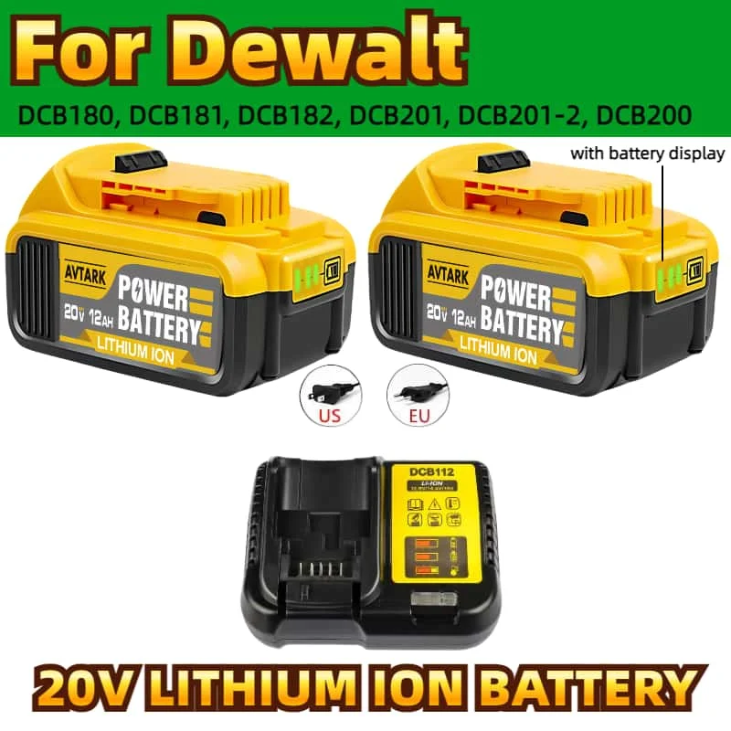 

NEW 18650 배터리 for Dewalt power tools DCF887 DCG405 DCD791 DCF922 DCB180, DCB181, DCB182, DCB201 for Dewalt18v 18650 batteries