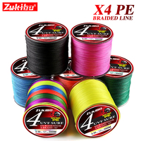 ZUKIBO Super Power 4 Strands 300M 500M 1000M Braided Fishing Line X4 PE Japan Durbale Multifilament Carp Fishing Line Smooth