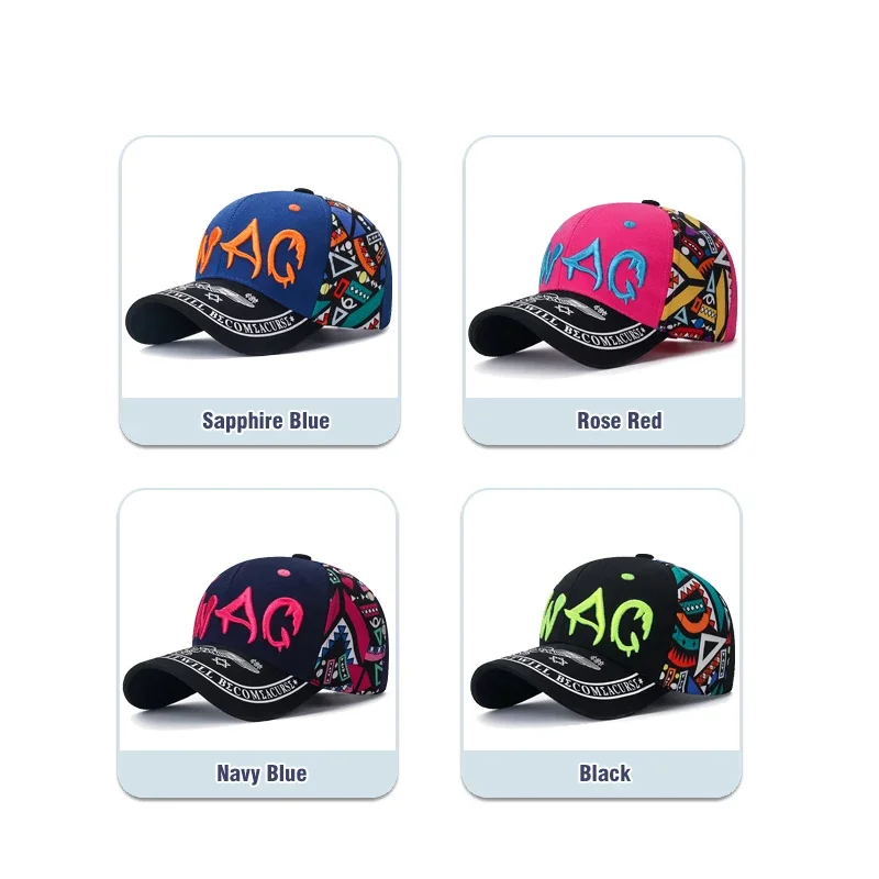 New Casual Fashion Letter Embroidery Printing Baseball Cap Outdoor Sunscreen Sunshade Hat