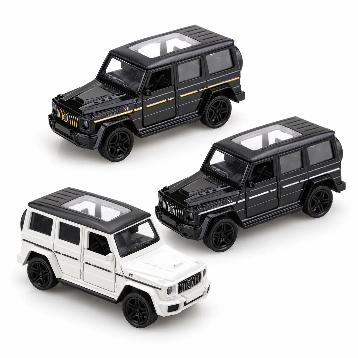 (Corrugated Box) 1/36 Scale, Alloy Square Body Off-Roader Style Toy Car, Powerful Recoil, Metal Casting, Boy's Toy, Best Gift