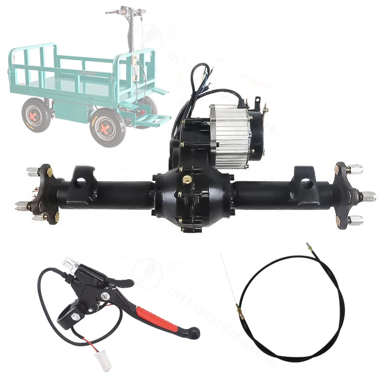 70cm 48V 1000W Permanent Brushless DC Motor Brake Rear Drive Axle IP54 Low Speed Differential Rear Axle for Electric Tricycle