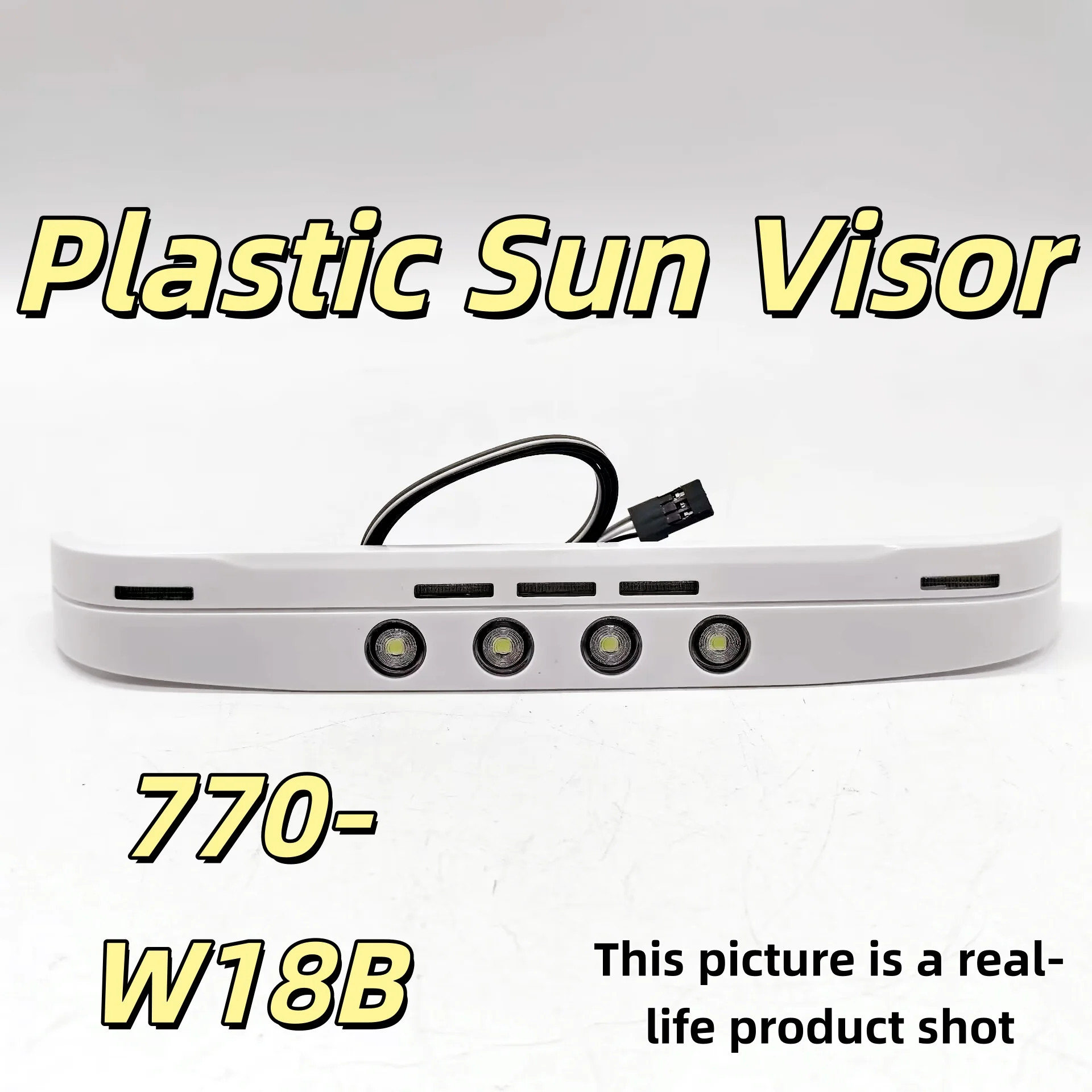 

Plastic Sun Visor with LED Spotlights Windshield Baffle for 1/14 Tamiya Dump Truck for SCANIA 770S 56368 Toys Car Upgrade Parts