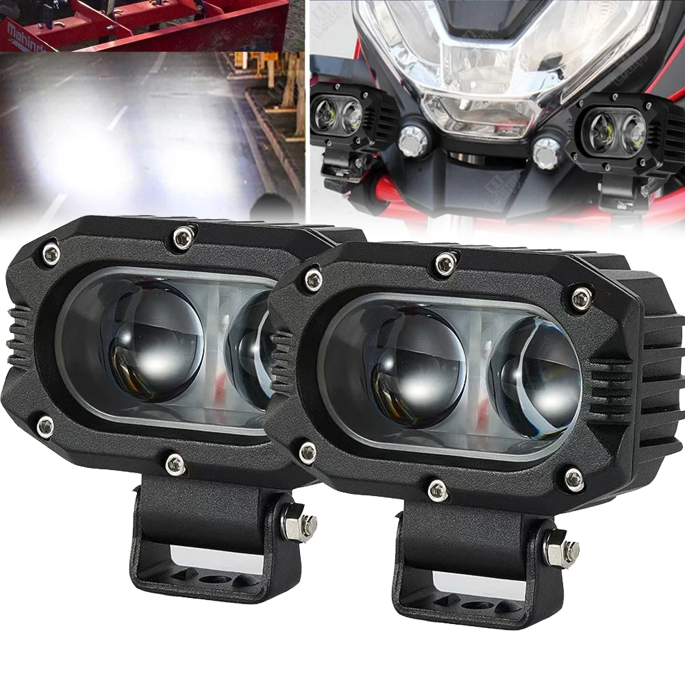 Additional 4 Inch Motorcycle Headlight LED Work Bar Headlights Driving Lamp Super Bright for ATV Truck Dirt Bike SUV UTV 4x4