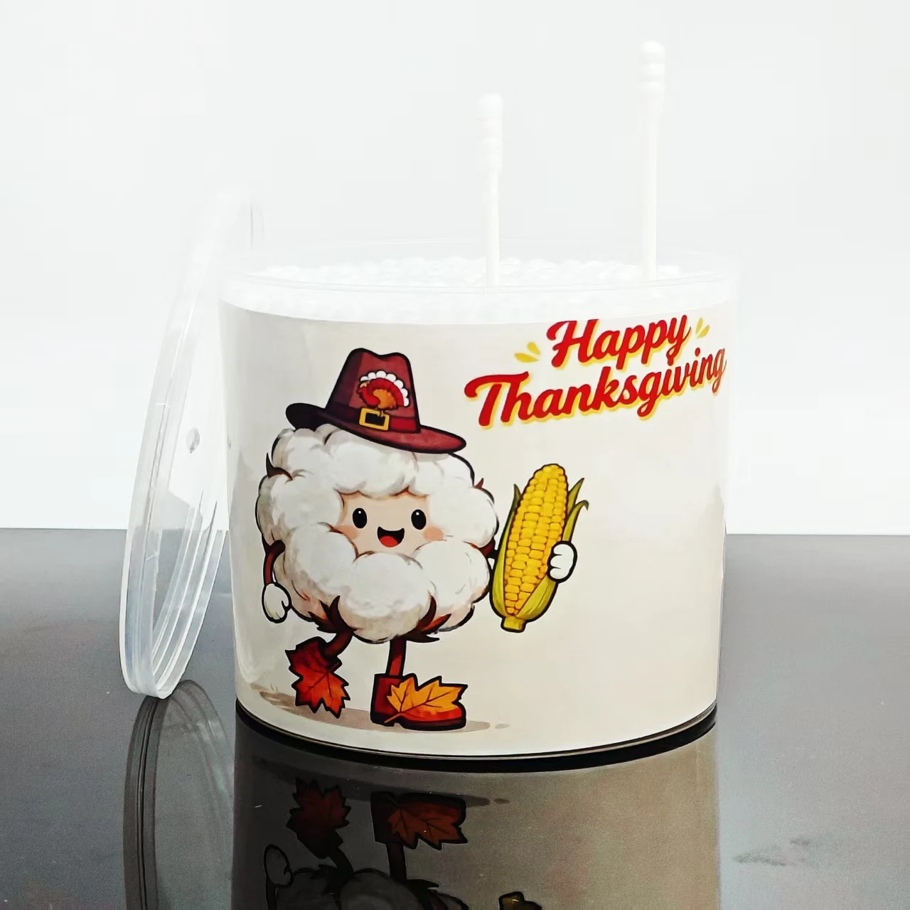 300 hisopos de algodón de doble punta con temática de Acción de Gracias para adultos, hisopos de algodón para festivales de cosecha