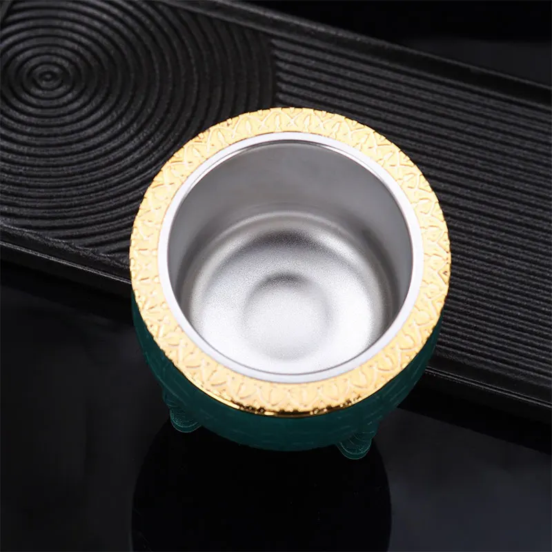 Double Layer Stainless Steel Madai Tea Cup Rust Resistant Durable Argentine Style Insulated Coffee Cup Souvenir Eggshell Shape