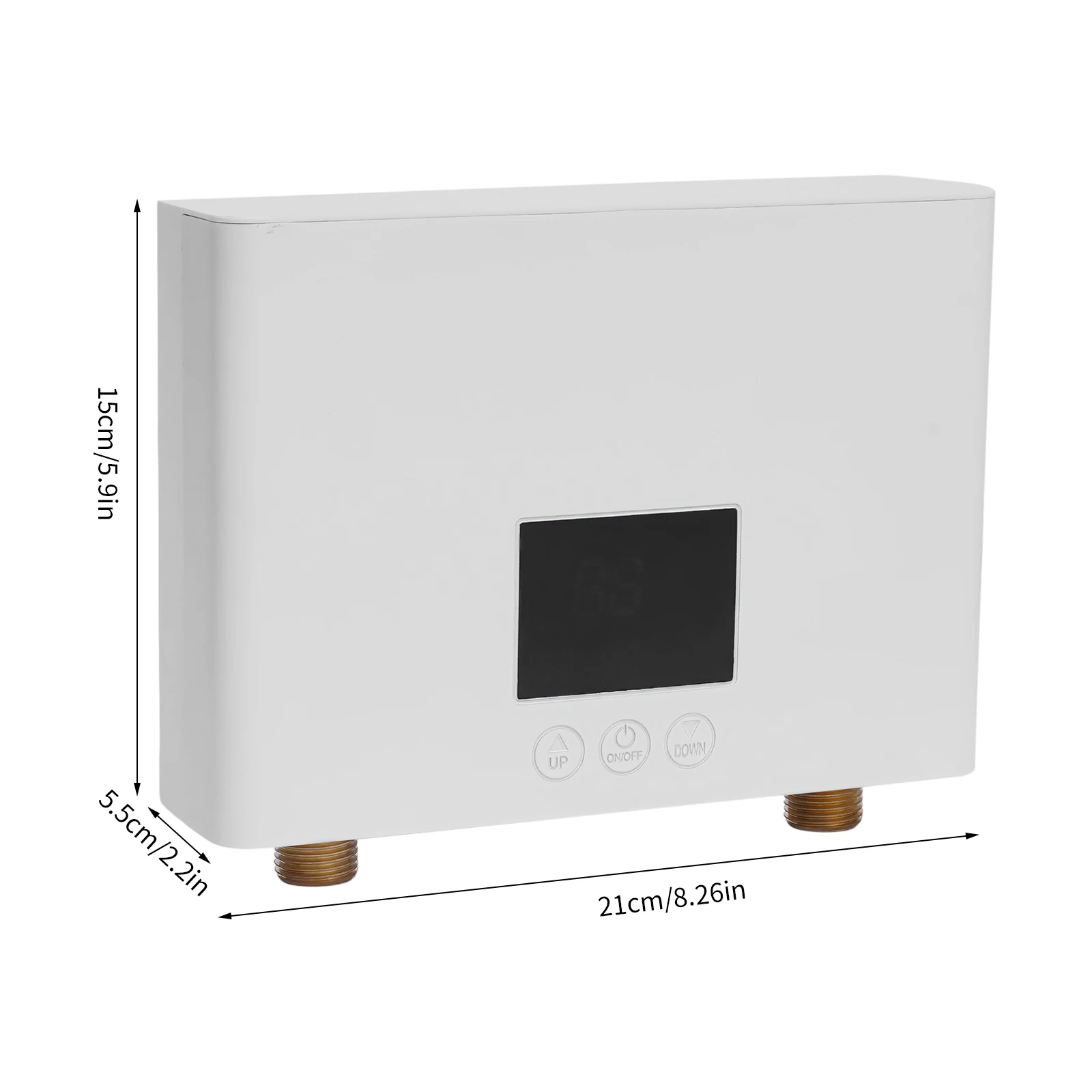 110V Electric Tankless Water Heater Wall-Mounted Instant Hot Water 3000W Under Sink Water Heater 68-126°F with LCD Display