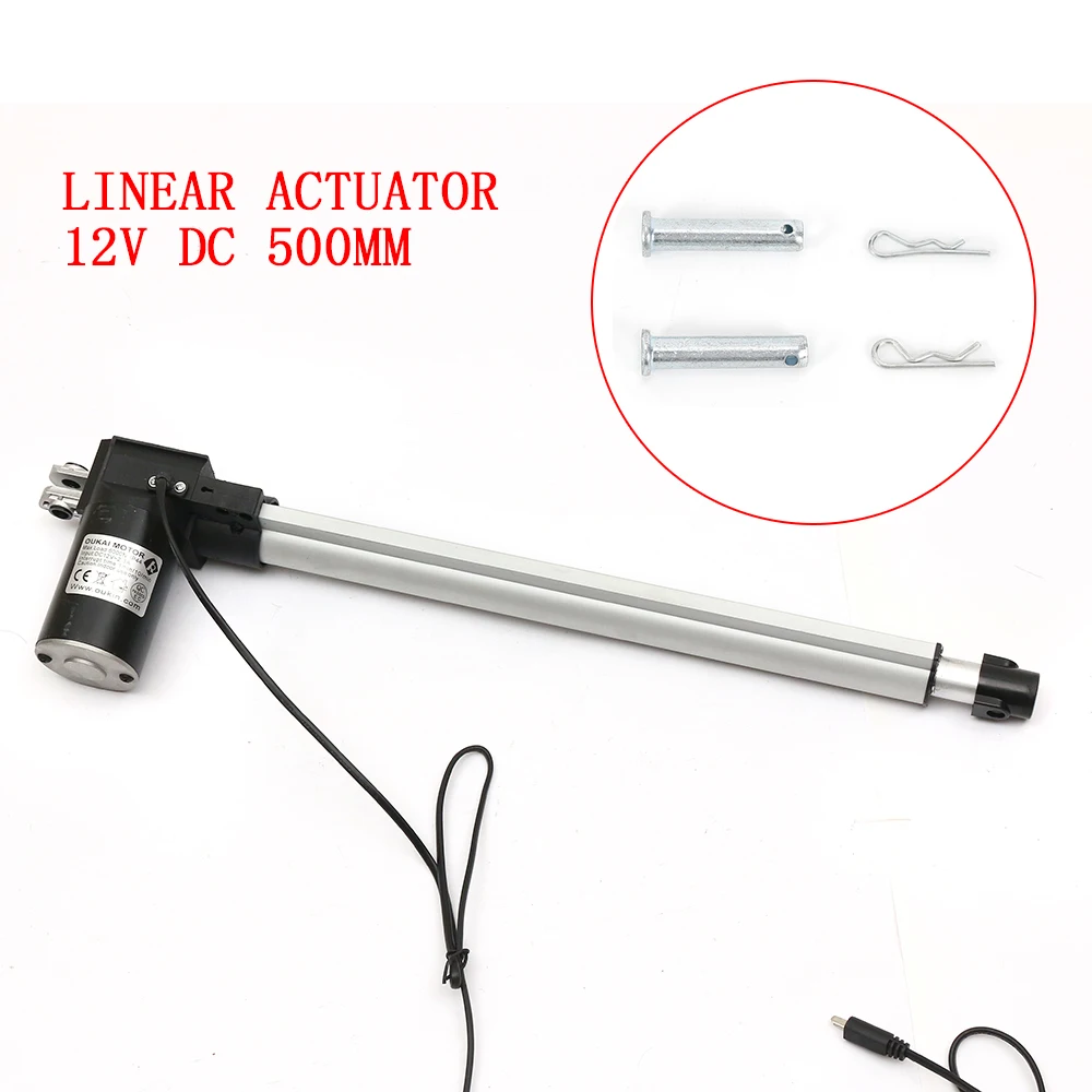 500mm Electric Linear Actuator Lifting System DC12V 6000N for Tilting TV Station Massage Table Sofa