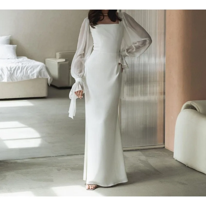 White Ruffled Mesh Maxi Dress for Women Summer 2026 High Waist Elegant Patchwork Slim Party Dresses Female Lace-Up Long Skirt