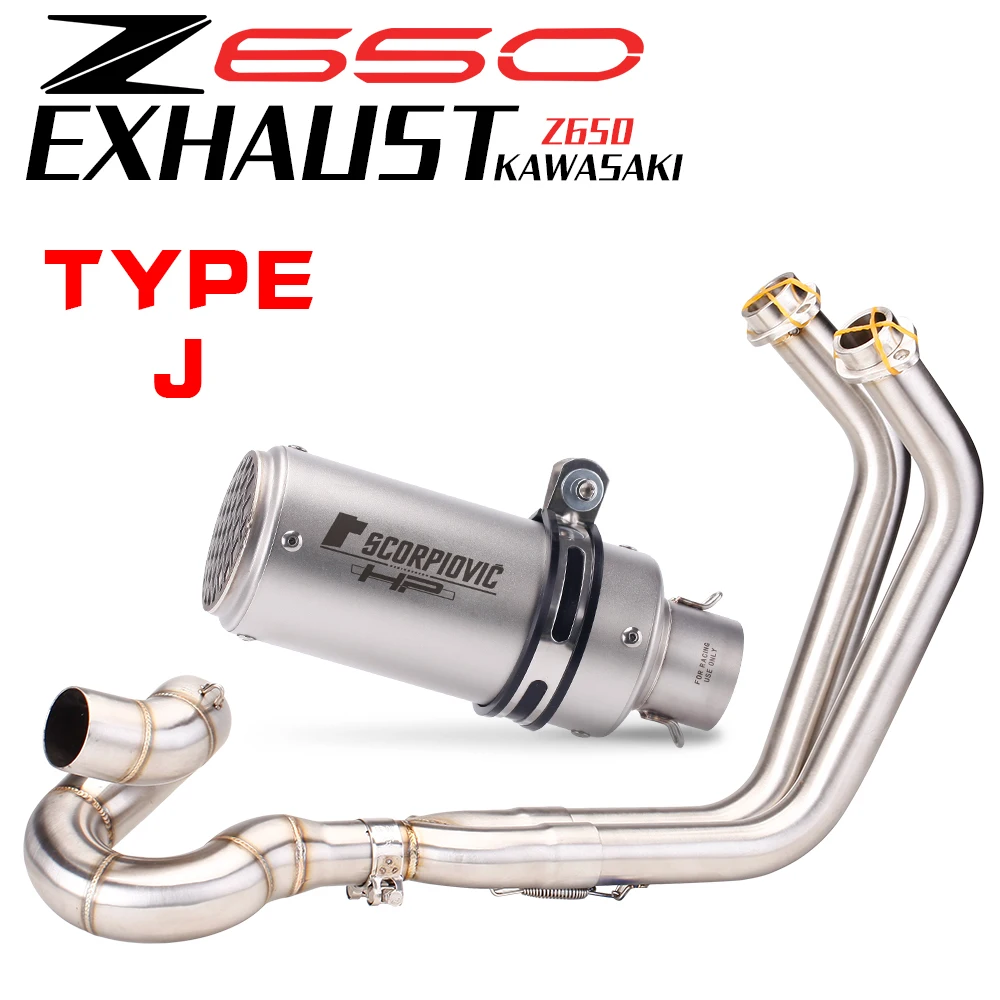 

Full System Fit For Z/Ninja650 Z650 Ninja650 2017-2022 Motorcycle Stainless Steel Exhaust Pipe Muffler Header Pipe 51mm