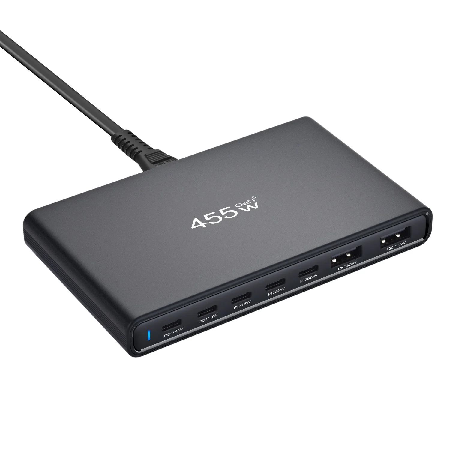 

Trending Products New Arrivals Multifunctional 7 Port for iphone Laptop Tablet USB Charger Adapter 455W GaN Ultra-thin Charger