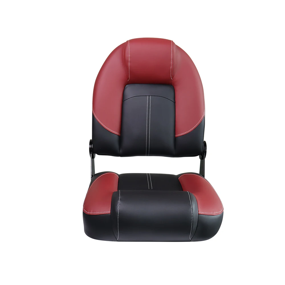 

Wholesale Factory Red and Black Fishing Boat Seat One-stop High Quality Folding Boat Chair Marine Speed Seats for Low Price