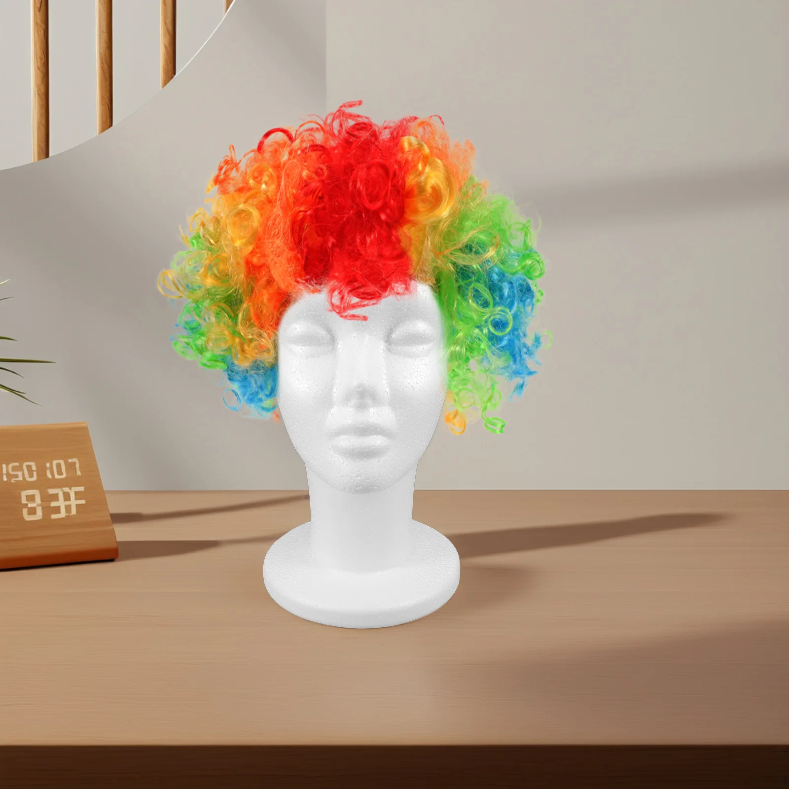 

Foam Mannequin For Wigs Hats Realistic Male Head Stable Display Hairpieces Glasses Home Holder Foam Heads Display