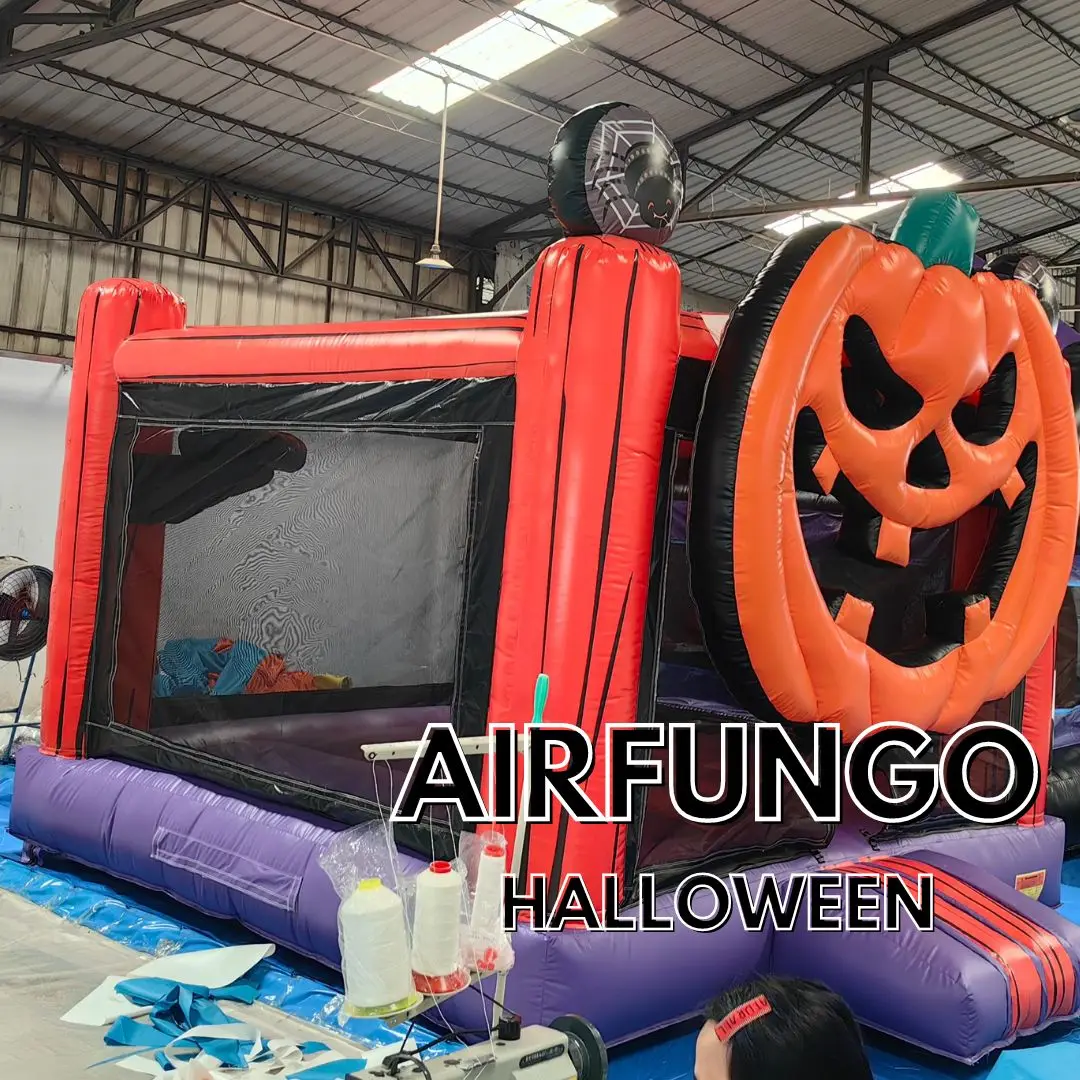 inflatable halloween bounce house jumping castle moonwalk bouncy room pumpkin bounce house