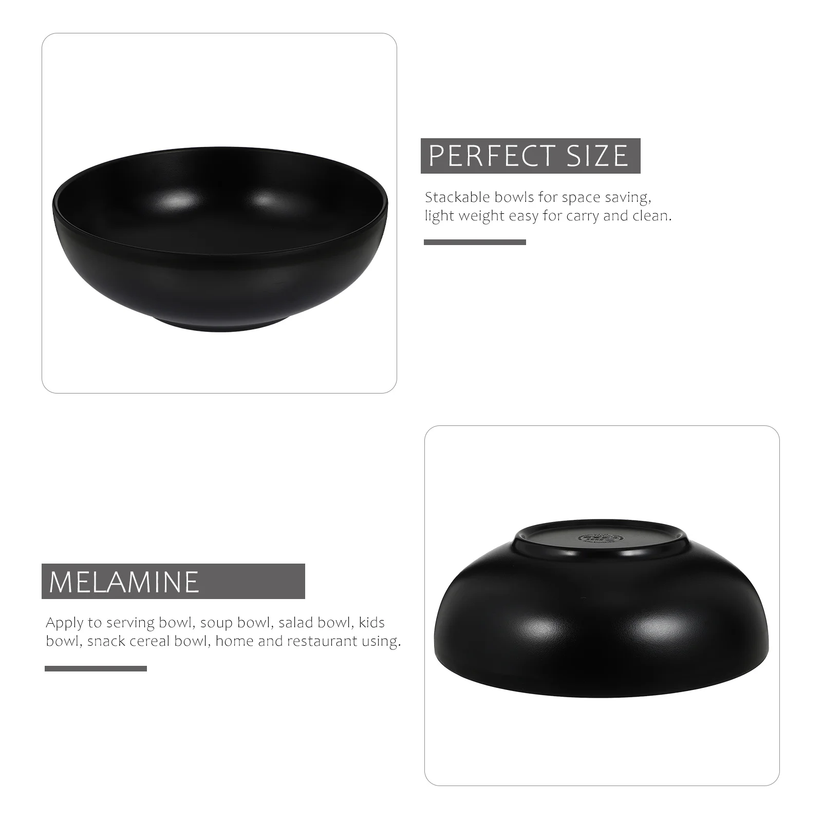 

A5 Melamine Imitation Porcelain Ramen Bowl Sturdy Antirust Heat Resistant Noodle Container Home Party Tableware