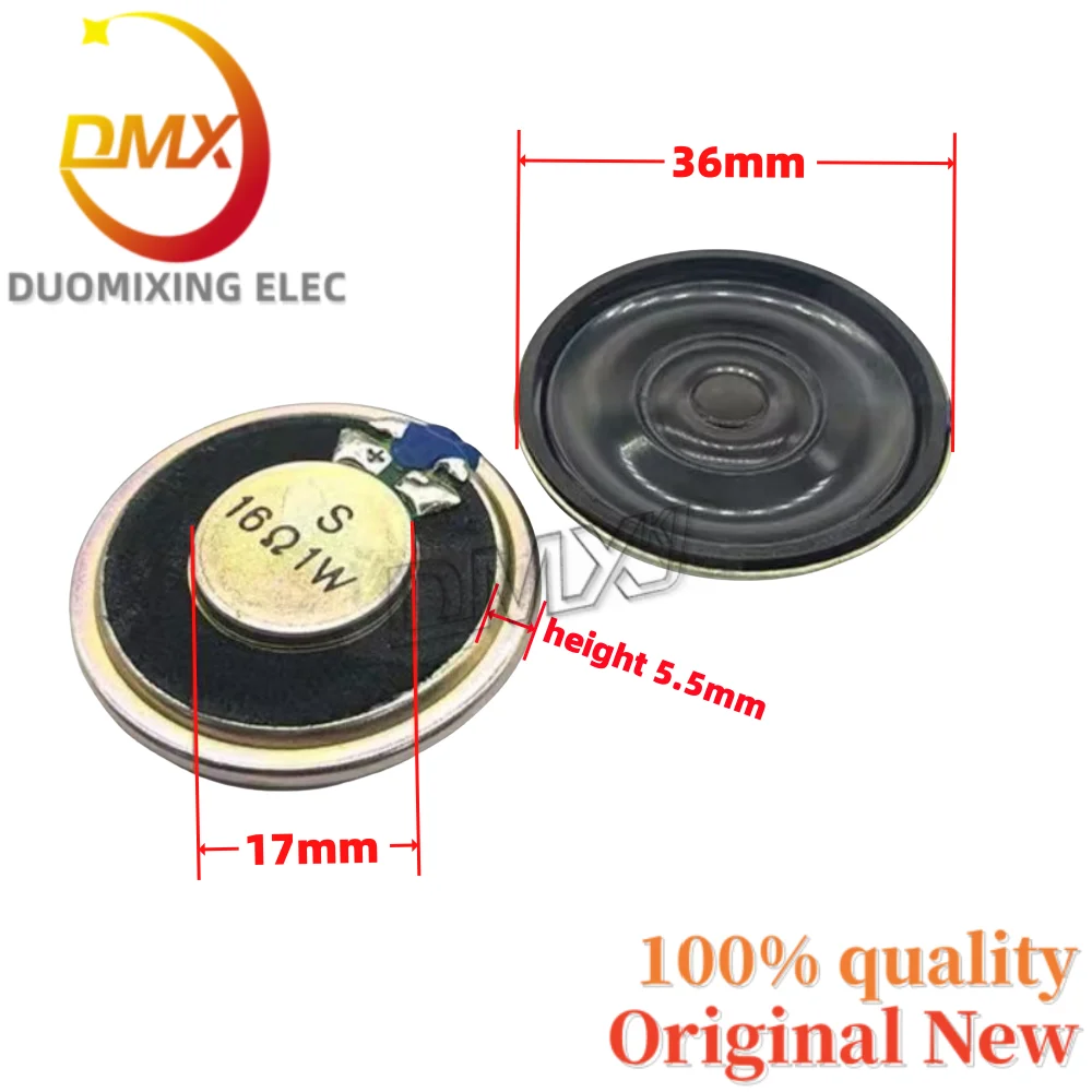 10PCS/Lot 28/32/36/40/50/57mm round ultra-thin telephone intercom speaker 16Ω 1W 0.5W 16ohm 1watt w amplifier speaker