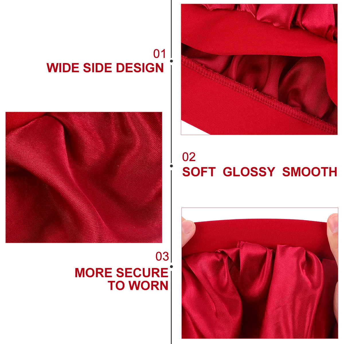 

Satin Round Hat Sleep Cap for Women Hair Protection Anti Friction Pillow Cover Wide Brimmed Bonnet Bathing Supplies