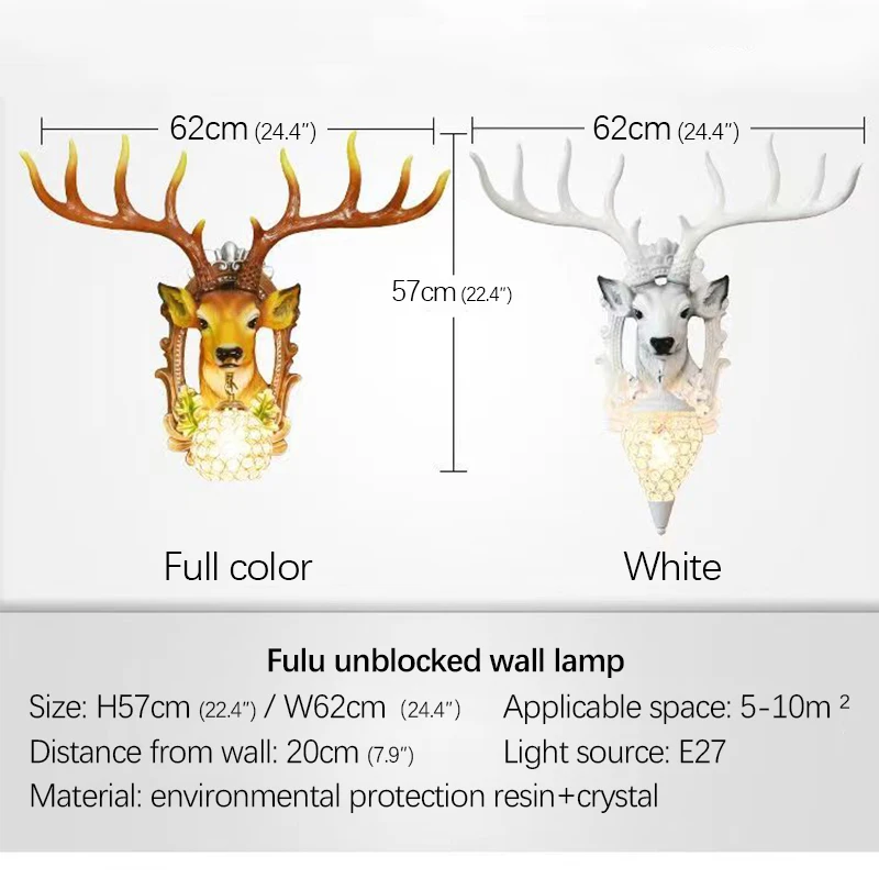 SOURA Contemporary Deer Wall Lamp LED Indoor Creative Lifelike Resin Sconce Light For Decor Home Living Room Bedroom