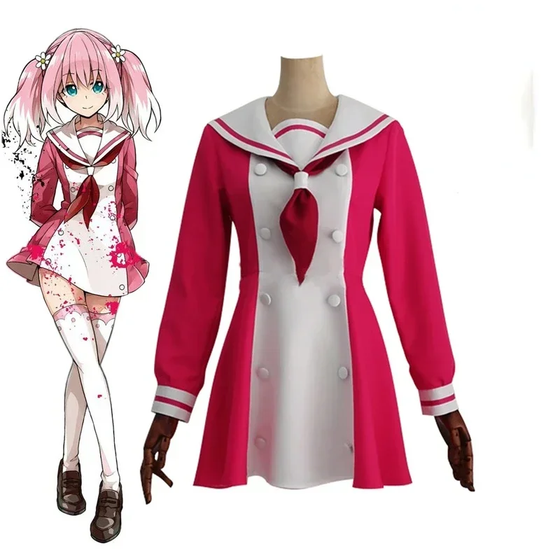 

Anime Munou No Nana Hiiragi Nana Cosplay Costumes Bow Tie Headwear Socks Dress Uniform Set Women Girls Halloween Carnival Party