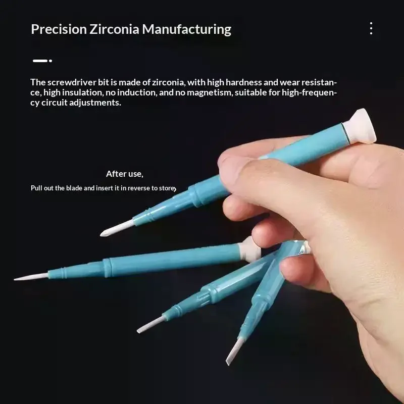 

1 шт. ​ Немагнитный и неэлектропроводящий инструмент для выравнивания, антистатический керамический набор отверток для паяльной станции, ремонта электроники