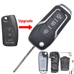 Portachiavi a distanza modificato per Ford Focus C-max Mondeo Fiesta Galaxy Eco Sport sostituibile 3 pulsanti Car Smart Key shell Fob HU101