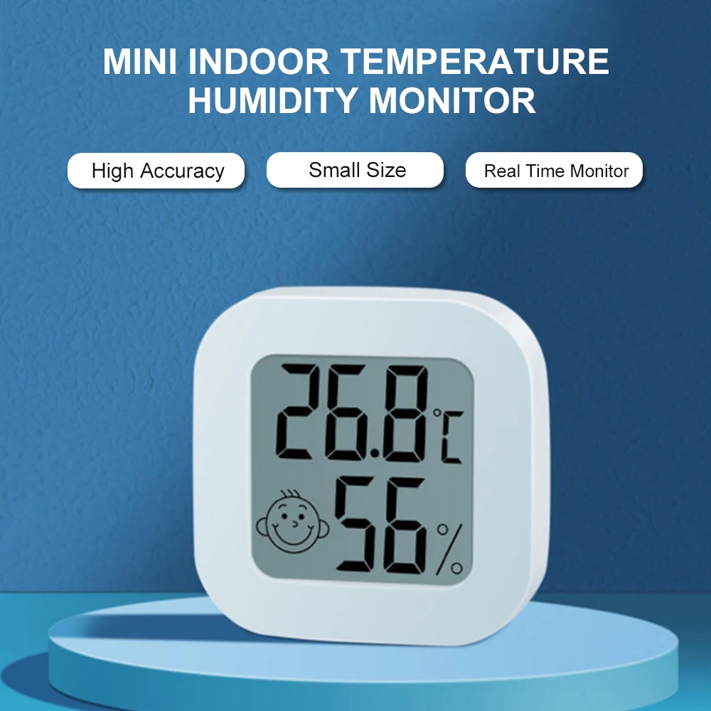 LCD Digital Thermometer Hygrometer Indoor Room Electronic Temperature Humidity Meter Sensor Gauge Weather Station For Home