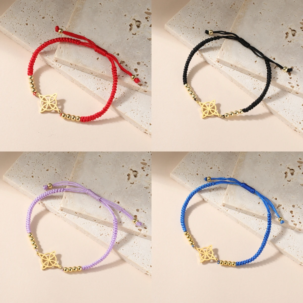 Hexenknoten-Charm-Armbänder für Frauen Nudo De Bruja Edelstahl Hexenamulett Glücksarmbänder Schmuck Glücks-Buddha – Detail 10