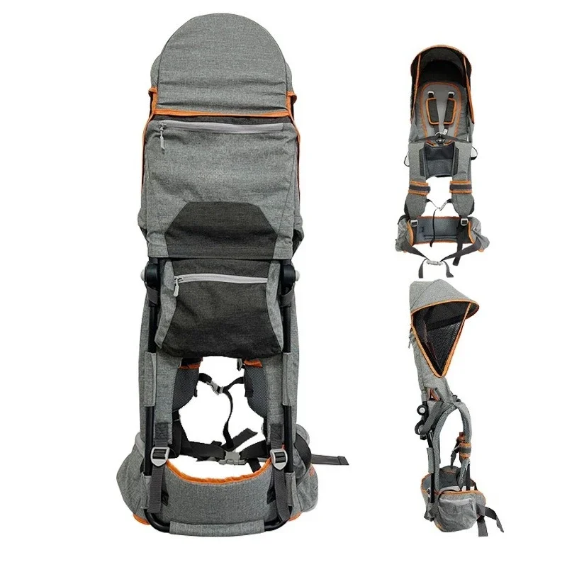 Baby Walking Artifact with Back Rack, Outdoor Saddle Shoulder Seat, Awning, Child Ride HighGoods in stock