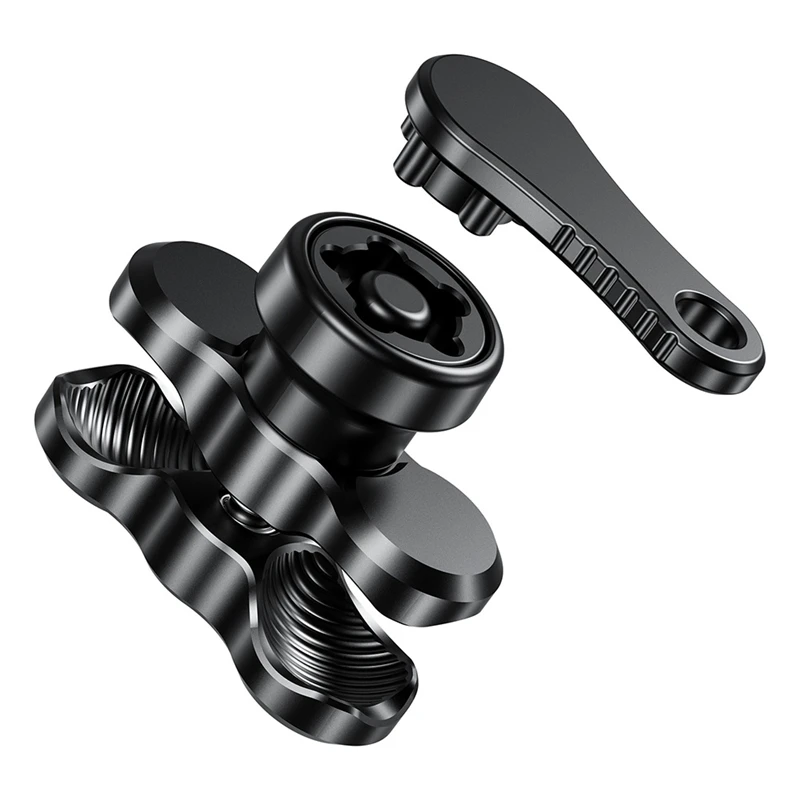 

A57T 6CM Anti-Theft Aluminum Alloy Double Socket Arm Compatible with Mounts Ball Component Bike Motorcycle Phone Holder