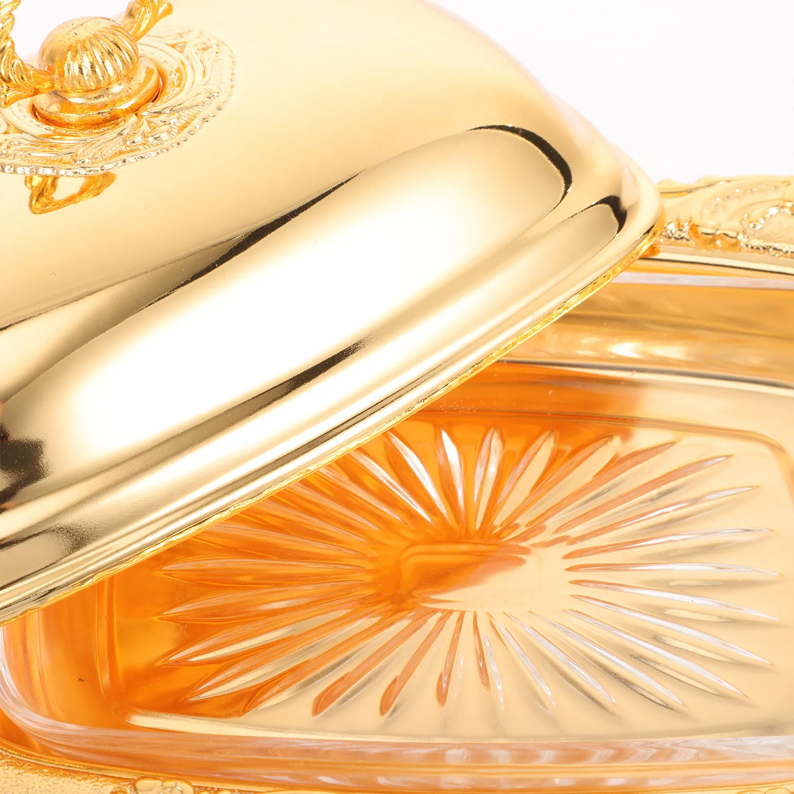 

1Set Butter Box Metal Lid Practical Design Smooth Surface Easy Clean Butter Storage Holder Household Cheese Box