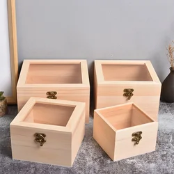 Wooden Storage Box Home Organizer Handmade Gift Craft Box Jewelry Case Wooden Storage Case DIY Craft Supplies Boxs