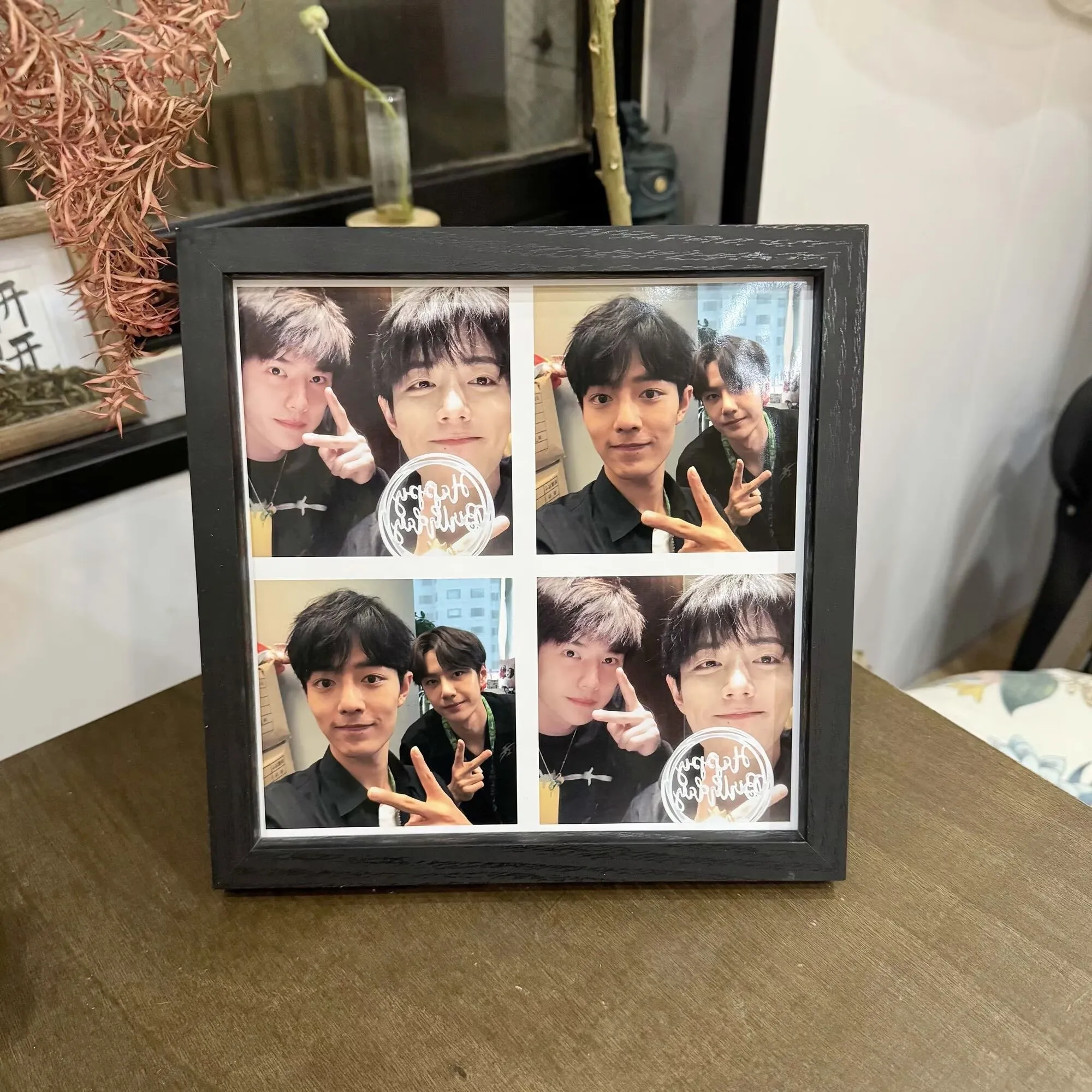 

Bo Jun One Xiao Four Palace Grid Photo Frame Wang Yi Bo Xiao Zhan Dormitory High Beauty Photo Frame