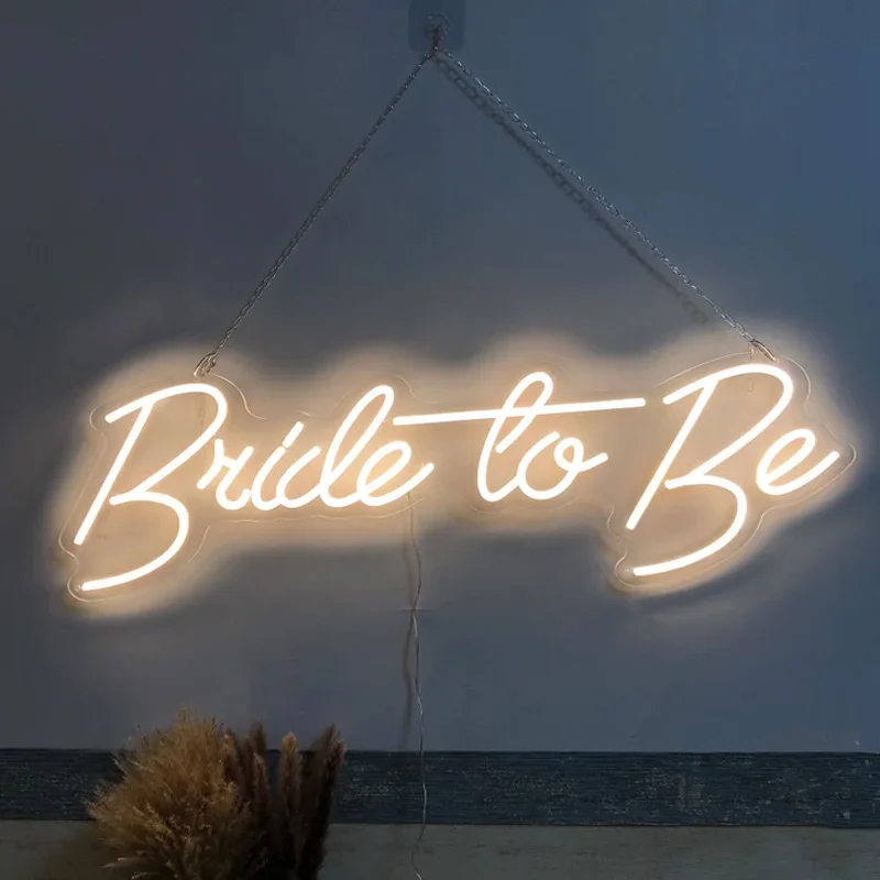 Custom Led Bride to Be Flexible Neon Light Sign Wedding Decoration Bedroom Home Wall Decor Marriage Party Decorative