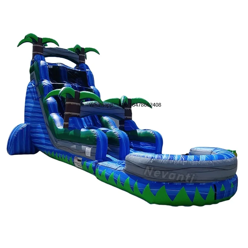 

18ft Tropical Fiesta Breeze Waterslides Commercial Grade Inflatable Water Slide for Kids Adults