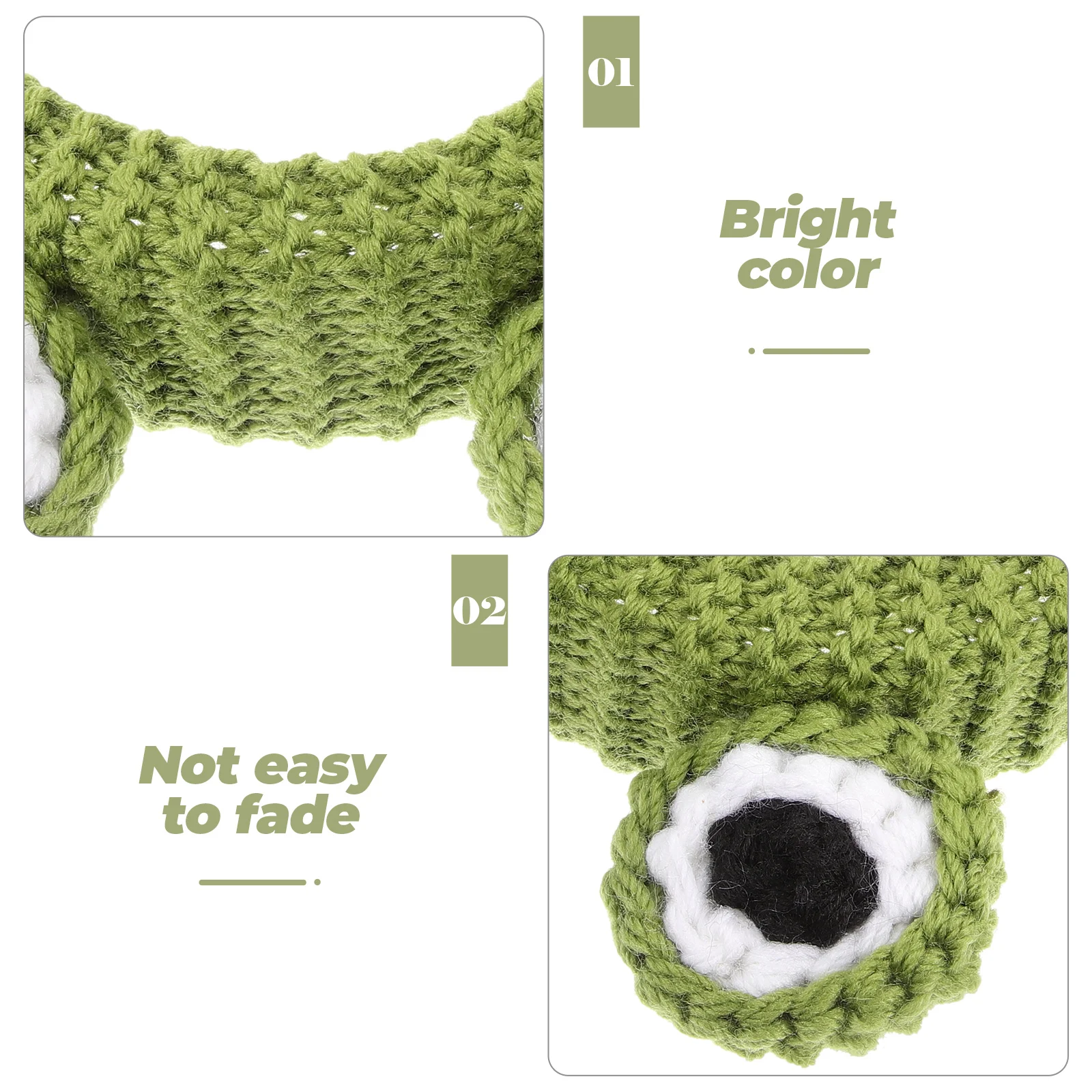 

Frog Headb for Women Autumn Winter Crochet Hair Yarn B Funny Creative Face Wash Spa Makeup Skincare Accessories