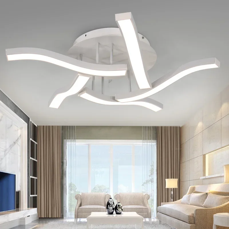 Plafonnier LED au design moderne, luminaire décoratif d'intérieur, idéal pour un salon, une chambre à coucher ou une salle d'étude