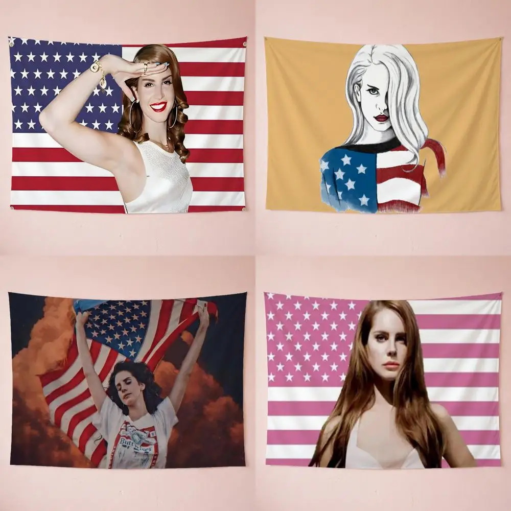Lana Del Rey Flag Tapestry Washable Soft Tapestry Wall Art Decor for Living Home Room Bedroom