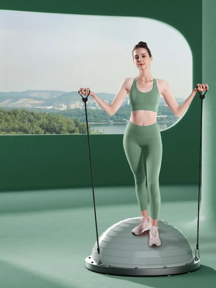 Bola de equilibrio para Yoga y Fitn, Bosu redondo, uso doméstico, Pilates, pelota para correr, equipo de ejercicio para pasos, diseño de mono redondo