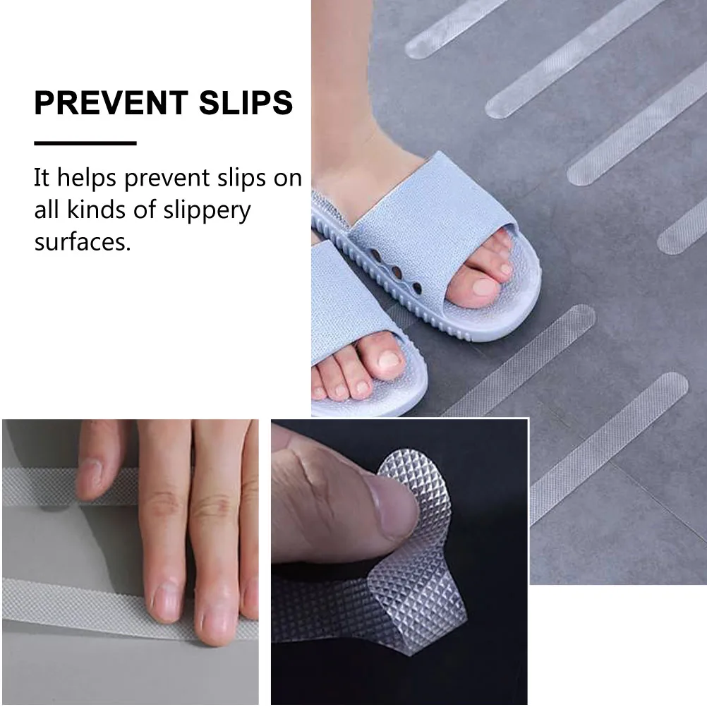 

24 Pcs Non slip Strips Transparent Bath Stickers Bathroom Floor Safety Anti Skid Kitchen Balcony Corridor Doorway PEVA