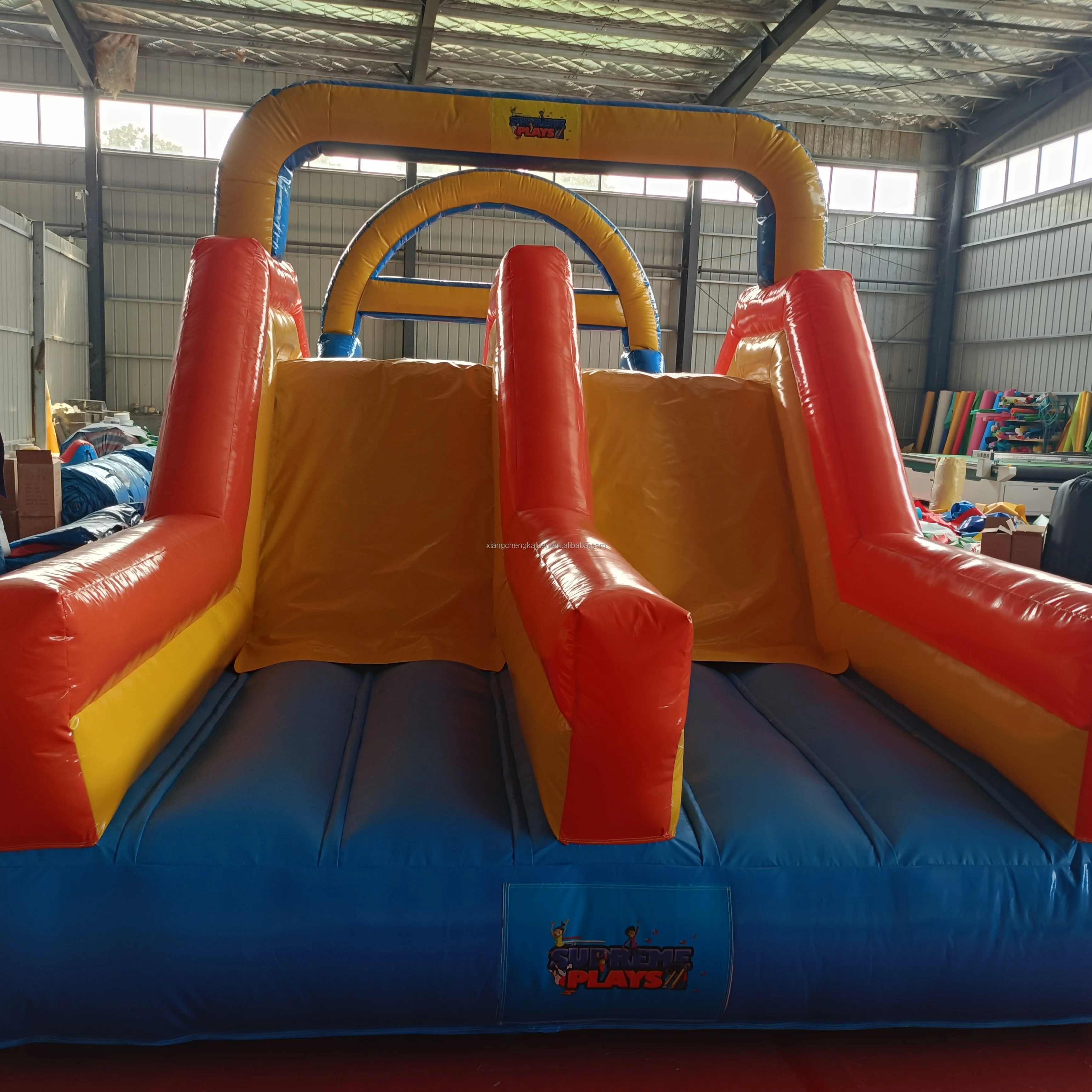 New Model 3.5m*13m*3.6m 0.55mm Pvc Inflatable Obstacle Course  Funny Inflatable Comb Obstacle Course Team Events Unisex Party