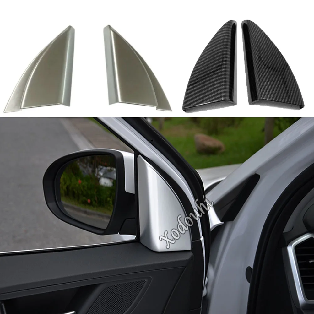 

For Hyundai Tucson 2015 2016 2017 2018 Car Styling Cover ABS Plastic Inner Front Head A Column Frame Triangle Molding Trim 2PCs