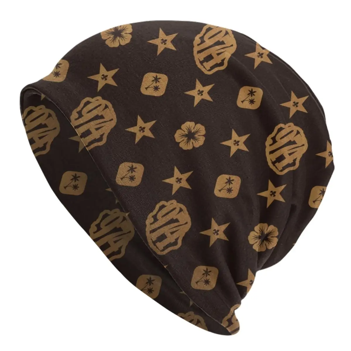 Custom Luxury 974 Reunion Island Pattern Beanie Cap Unisex Bonnet  Knitted Hats Outdoor Fleur De Lys Skullies Beanies Caps