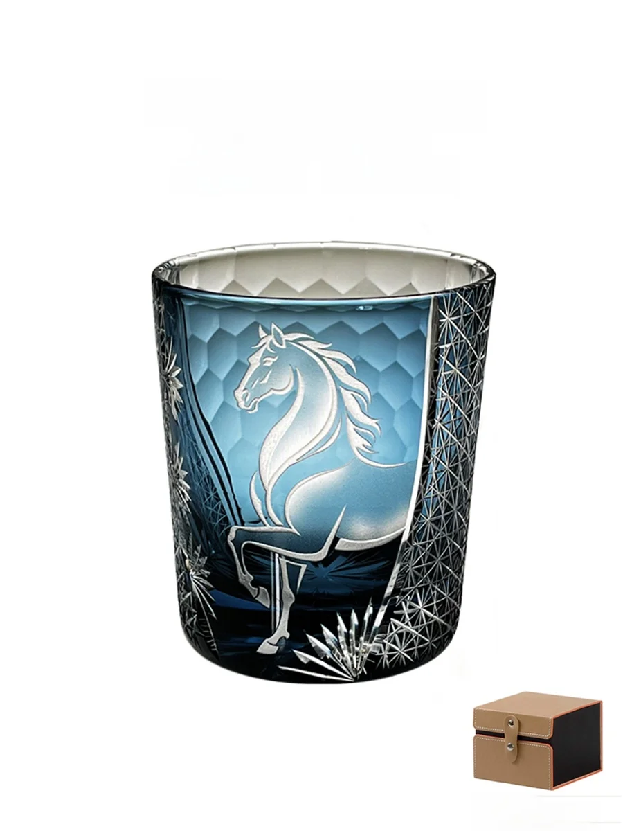 

Year of the Gift 26 New Aurora Glass Whiskey Cup Crystal Glass Cup Foreign Liquor Cup Elegant Design for Home Use