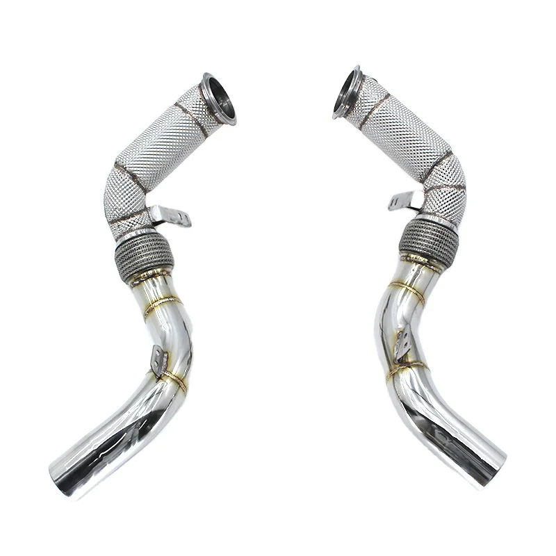 Head Section High flow Pipes Exhaust Pipes branch downpipe Exhaust Pipe with catalyst  For BMW X5 X5M 4.4TT V8 